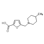 CAS#: 883543-32-6, 5-[(4-Methyl-1-piperidinyl)methyl]-2-furoic acid