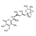 CAS#: 88389-71-3, 2,5:3,4-Dianhydro-1,6-dideoxy-2-{(1E,3E)-4-[(2S,3R)-3-(4-methoxy-3,5-dimethyl-2-oxo-2H-pyran-6-yl)-3-methyl-2-oxiranyl]-2-methyl-1,3-pentadien-1-yl}-4-methyl-D-altritol