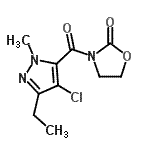 CAS#: 884314-05-0, 3-[(4-Chloro-3-ethyl-1-methyl-1H-pyrazol-5-yl)carbonyl]-1,3-oxazolidin-2-one