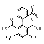 CAS#: 88434-67-7, 2,6-Dimethyl-4-(2-nitrophenyl)-3,5-pyridinedicarboxylic acid