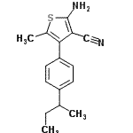 CAS#: 884497-30-7, 2-Amino-4-(4-sec-butylphenyl)-5-methyl-3-thiophenecarbonitrile