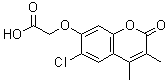 CAS 登录号：884497-67-0， [(6-氯-3,4-二甲基-2-氧代-2H-苯并吡喃-7-基)氧基]乙酸