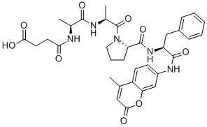 CAS#: 88467-45-2, N-(3-Carboxy-1-oxopropyl)-L-alanyl-L-alanyl-L-prolyl-N-(4-methyl-2-oxo-2H-1-benzopyran-7-yl)-L-Phenylalaninamide