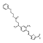 CAS#: 88470-43-3, 2-Phenoxyethyl N-methyl-N-{3-methyl-4-[(5-nitro-1,3-thiazol-2-yl)diazenyl]phenyl}-beta-alaninate