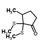 CAS#: 88525-11-5, 3-Methyl-2,2-bis(methylsulfanyl)cyclopentanone