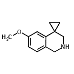 CAS#: 885269-27-2, 6'-Methoxy-2',3'-dihydro-1'H-spiro[cyclopropane-1,4'-isoquinoline]