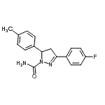 CAS#: 885269-86-3, 3-(4-Fluorophenyl)-5-(4-methylphenyl)-4,5-dihydro-1H-pyrazole-1-carboxamide