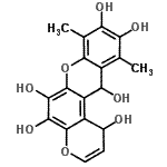 CAS#: 88527-18-8, 8,11-Dimethyl-1,12-dihydropyrano[3,2-a]xanthene-1,5,6,9,10,12-hexol