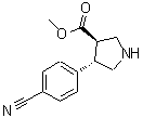 CAS#: 885270-63-3, Methyl (3R,4S)-4-(4-cyanophenyl)-3-pyrrolidinecarboxylate