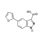 CAS#: 885272-92-4, 5-(2-Furyl)-1H-indazole-3-carboxylic acid