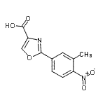 CAS 登录号:885273-86-9, 2-(3-甲基-4-硝基苯基)-1,3-恶唑-4-羧酸