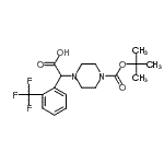 CAS#: 885274-23-7, (4-{[(2-Methyl-2-propanyl)oxy]carbonyl}-1-piperazinyl)[2-(trifluoromethyl)phenyl]acetic acid