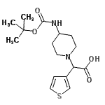 CAS#: 885275-49-0, [4-({[(2-Methyl-2-propanyl)oxy]carbonyl}amino)-1-piperidinyl](3-thienyl)acetic acid