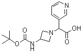 CAS#: 885275-93-4, 2-[3-(tert-butoxycarbonylamino)azetidin-1-yl]-2-(3-pyridyl)acetic acid