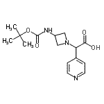 CAS 登录号：885275-96-7， 2-[3-(叔-丁氧羰基氨基)氮杂环丁-1-基]-2-(4-吡啶基)乙酸
