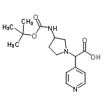 CAS#: 885276-64-2, [3-({[(2-Methyl-2-propanyl)oxy]carbonyl}amino)-1-pyrrolidinyl](4-pyridinyl)acetic acid