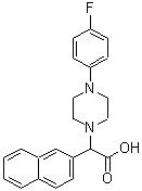CAS 登录号：885276-78-8， [4-(4-氟苯基)-1-哌嗪基](2-萘基)乙酸