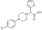 CAS 登录号：885276-98-2， [4-(4-氯苯基)-1-哌嗪基](2-呋喃基)乙酸