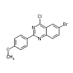 CAS#: 885277-19-0, 6-bromo-4-chloro-2-(4-methoxyphenyl)quinazoline