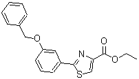 CAS 登录号：885278-60-4， 2-[3-(苄氧基)苯基]-1,3-噻唑-4-羧酸乙酯