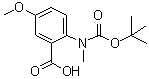 CAS#: 886362-08-9, 5-Methoxy-2-(methyl{[(2-methyl-2-propanyl)oxy]carbonyl}amino)benzoic acid