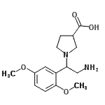 CAS#: 886363-82-2, 1-[2-Amino-1-(2,5-dimethoxyphenyl)ethyl]-3-pyrrolidinecarboxylic acid