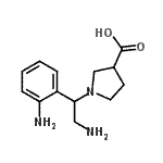 CAS 登录号：886363-85-5， 1-[2-氨基-1-(2-氨基苯基)乙基]-3-吡咯烷羧酸