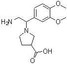 CAS#: 886363-96-8, 1-[2-Amino-1-(3,4-dimethoxyphenyl)ethyl]-3-pyrrolidinecarboxylic acid