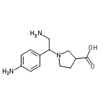 CAS 登录号：886364-09-6， 1-[2-氨基-1-(4-氨基苯基)乙基]-3-吡咯烷羧酸