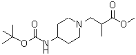 CAS#: 886364-51-8, Methyl 2-methyl-3-[4-({[(2-methyl-2-propanyl)oxy]carbonyl}amino)-1-piperidinyl]propanoate