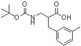 CAS 登录号：886364-89-2， 2-(3-甲基苄基)-3-({[(2-甲基-2-丙基)氧基]羰基}氨基)丙酸