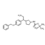 CAS#: 886365-19-1, 2-Methyl-2-propanyl (1-{2-amino-1-[4-(benzyloxy)phenyl]ethyl}-3-pyrrolidinyl)carbamate