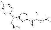 CAS 登录号：886365-29-3， {1-[2-氨基-1-(4-甲基苯基)乙基]-3-吡咯烷基}氨基甲酸叔丁酯