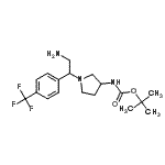 CAS#: 886365-38-4, 2-Methyl-2-propanyl (1-{2-amino-1-[4-(trifluoromethyl)phenyl]ethyl}-3-pyrrolidinyl)carbamate