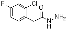 CAS 登录号：887267-55-2， 2-(2-氯-4-氟苯基)乙酰肼