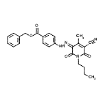 CAS#: 88731-51-5, Benzyl 4-[(2Z)-2-(1-butyl-5-cyano-4-methyl-2,6-dioxo-1,6-dihydro-3(2H)-pyridinylidene)hydrazino]benzoate