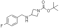 CAS 登录号：887580-28-1， 3-[(4-氟苄基)氨基]-1-吖丁啶羧酸叔丁酯