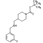 CAS#: 887582-51-6, 2-Methyl-2-propanyl 4-{[(3-fluorobenzyl)amino]methyl}-1-piperidinecarboxylate