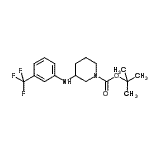 CAS#: 887585-04-8, 2-Methyl-2-propanyl 3-{[3-(trifluoromethyl)phenyl]amino}-1-piperidinecarboxylate