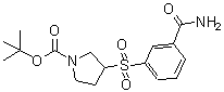 CAS 登录号：887587-83-9， 3-[(3-氨基甲酰苯基)磺酰基]-1-吡咯烷羧酸叔丁酯