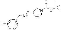 CAS#: 887590-99-0, 2-Methyl-2-propanyl 3-{[(3-fluorobenzyl)amino]methyl}-1-pyrrolidinecarboxylate