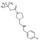 CAS#: 887591-02-8, 2-Methyl-2-propanyl 3-{[(4-fluorobenzyl)amino]methyl}-1-pyrrolidinecarboxylate