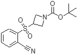 CAS#: 887593-70-6, 2-Methyl-2-propanyl 3-[(2-cyanophenyl)sulfonyl]-1-azetidinecarboxylate