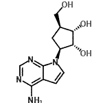 CAS 登录号：88767-13-9， (1S,2R,3S,5S)-3-(4-氨基-7H-吡咯并[2,3-d]嘧啶-7-基)-5-(羟基甲基)-1,2-环戊烷二醇
