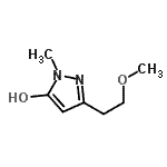 CAS#: 888229-73-0, 3-(2-Methoxyethyl)-1-methyl-1H-pyrazol-5-ol