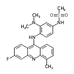CAS 登录号：88914-38-9， N-{3-(二甲基氨基)-4-[(3-氟-5-甲基-9-吖啶基)氨基]苯基}甲烷磺酰胺