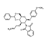 CAS#: 889453-84-3, 4-Methoxyphenyl 3-O-allyl-4,6-O-benzylidene-2-deoxy-2-(1,3-dioxo-1,3-dihydro-2H-isoindol-2-yl)-beta-D-glucopyranoside