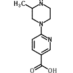 CAS 登录号：889957-83-9， 6-(3-甲基-1-哌嗪基)烟酸