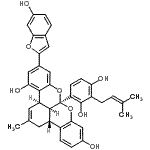 CAS#: 89200-00-0, (3aR,8aS,13bR,13cS)-8a-[2,4-Dihydroxy-3-(3-methyl-2-buten-1-yl)phenyl]-6-(6-hydroxy-1-benzofuran-2-yl)-2-methyl-1,8a,13b,13c-tetrahydro-3aH-benzo[3,4]isochromeno[1,8-bc]chromene-4,11-diol