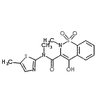 CAS#: 892395-41-4, 4-Hydroxy-N,2-dimethyl-N-(5-methyl-1,3-thiazol-2-yl)-2H-1,2-benzothiazine-3-carboxamide 1,1-dioxide